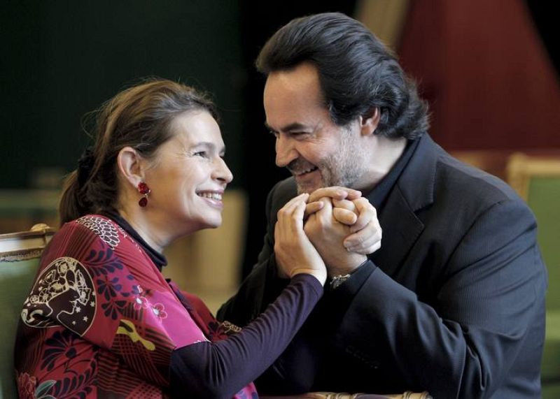 La mezzosoprano Sophie Koch, en la foto junto a José Bross, encarna a la Charlotte del Werther de Massenet"WERTHER"