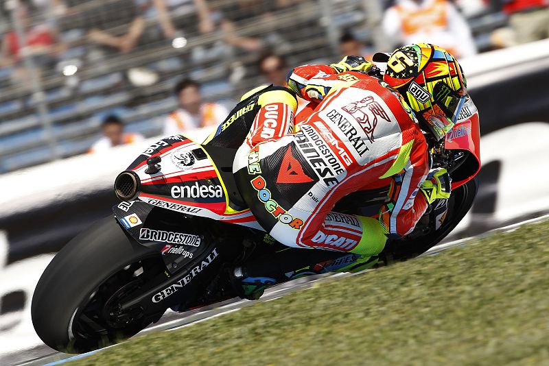 Rossi ha marcado unos tiempos discretos en los libres.