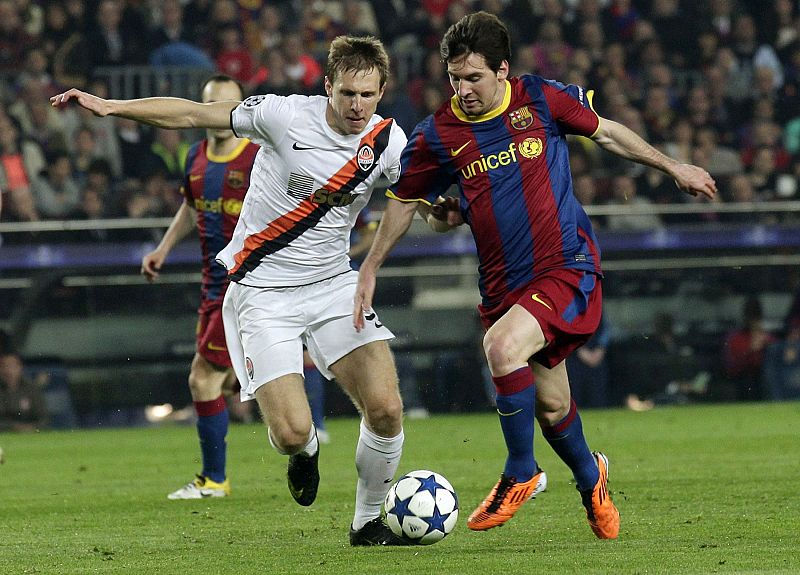 Messi durante el partido ante el Shakhtar