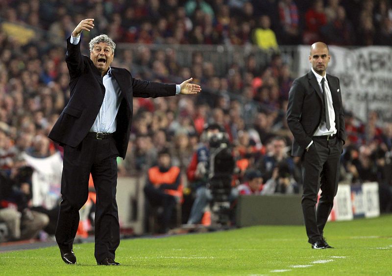 El entrenador del Shakhtar, Mircea Lucescu, se desesperaba. El juego del Barça invitaba a la tranquilidad, como Guardiola