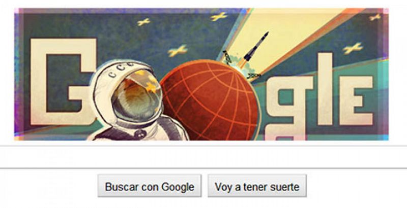 El logotipo interactivo de Google conmemora el primer viaje espacial de Yuri Gagarin hace 50 años, en abril de 2011