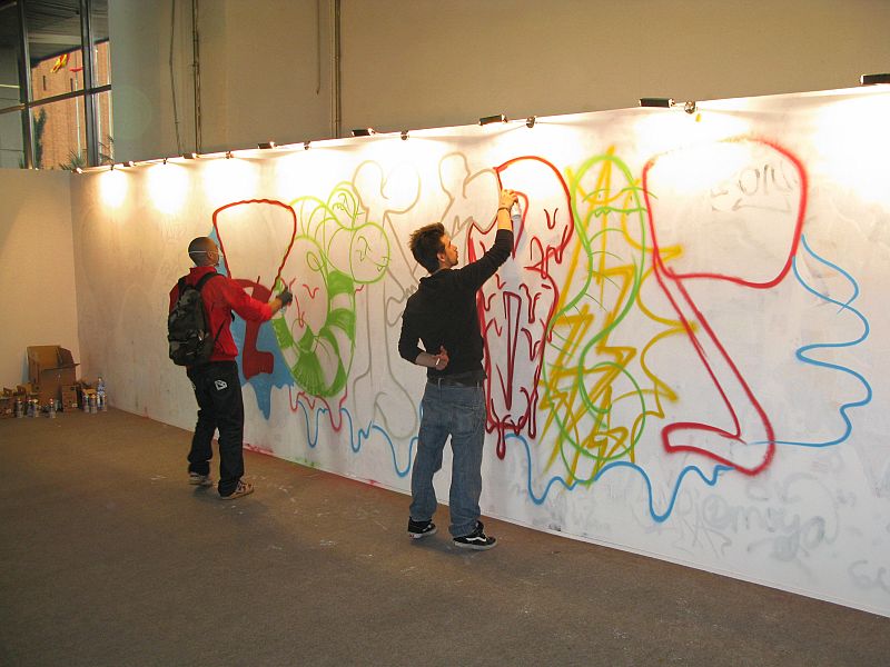 Grafiteros en acción