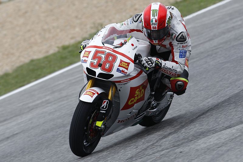 Simoncelli se ha caído cuando luchaba por la pole.