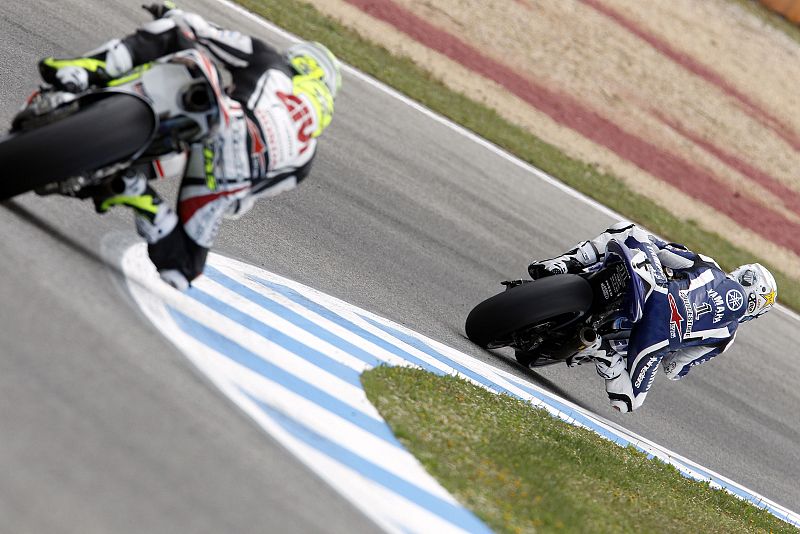 La sesión ha sido muy emocinante hasta la caída de Simoncelli.