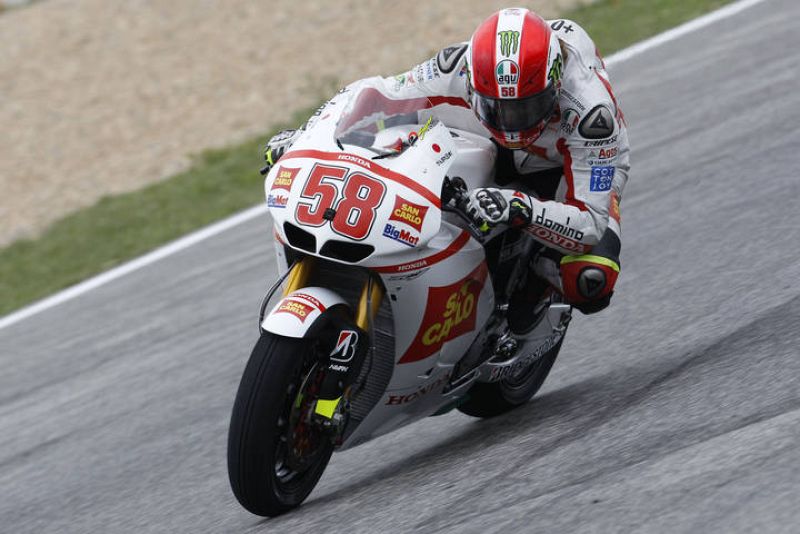 Simoncelli se ha caído cuando luchaba por la pole.