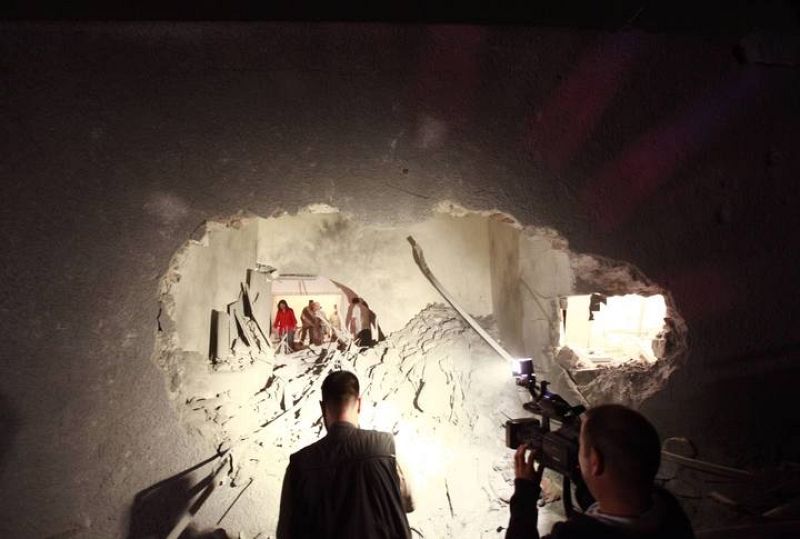  Los periodistas han podido visitar la zona "para que pudieran ser testigos de la destrucción provocada". 