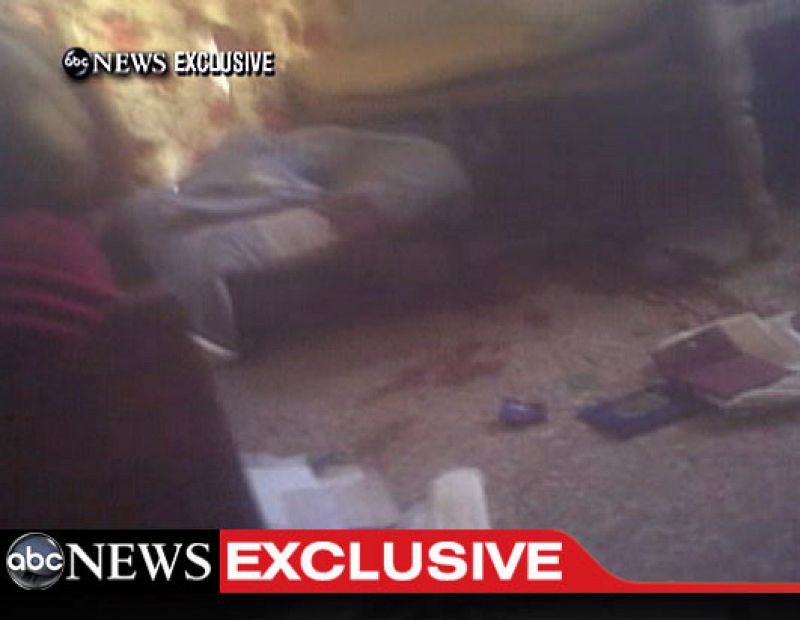 Imagen de la ABC News con el interior de la casa de Osama Bin Laden.