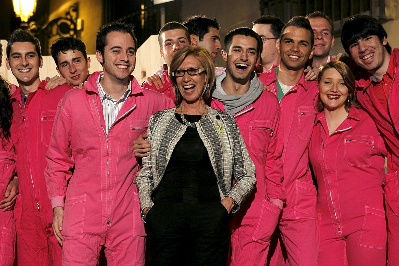 La líder de UPyD, Rosa Díez, en el inicio de la campaña en Madrid.