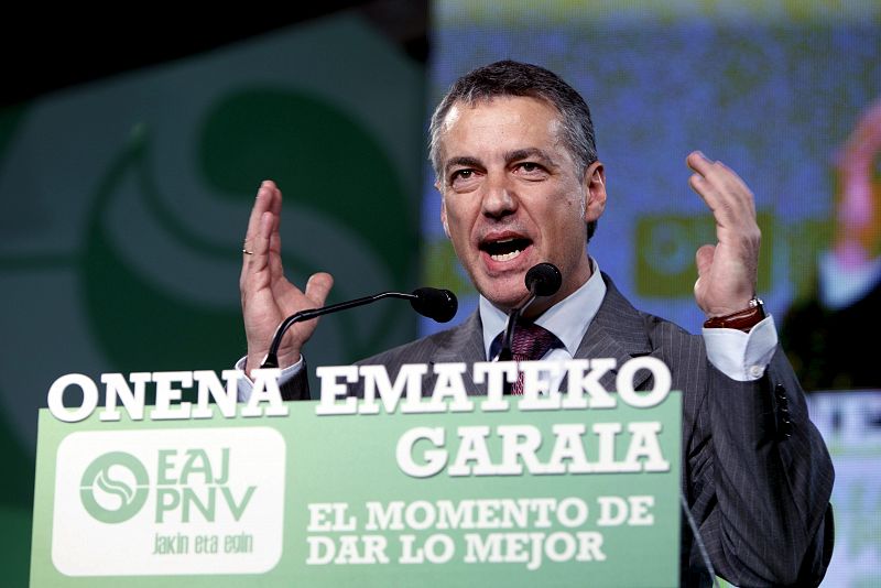 Íñigo Urkullu durante el acto de inicio de la campaña de los comicios del 22-M.