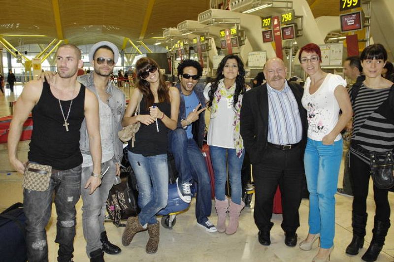  La delegació española ha partido esta mañana rumbo a Düsseldorg, desde el aeropuerto de Barajas