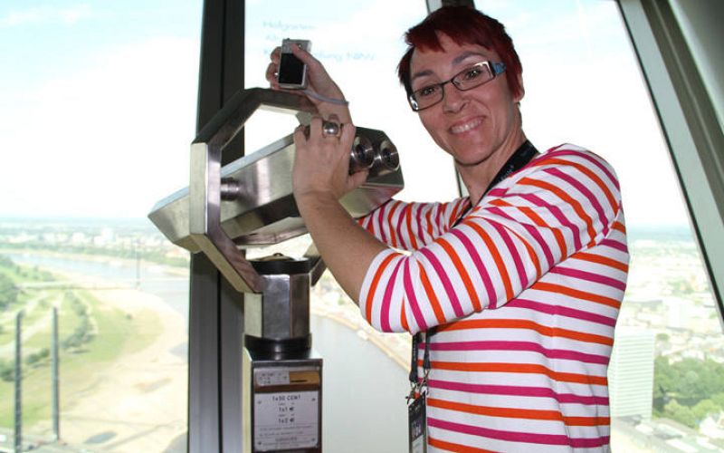 Lola González, maravillada con las vistas 