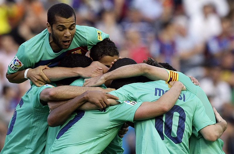 El Barça celebra el título