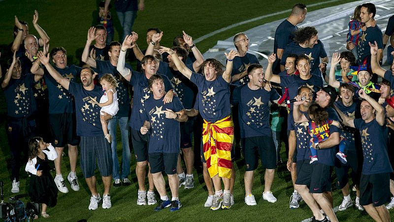 La plantilla blaugrana