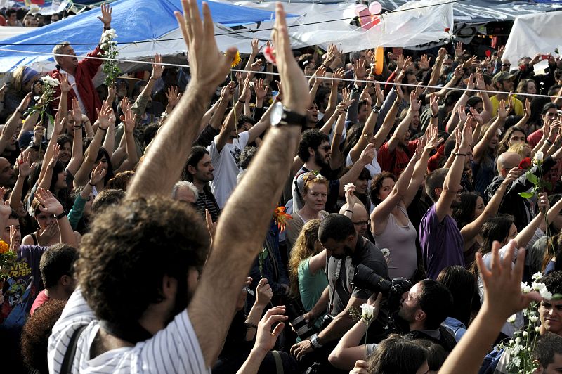 La acampada en Sol ha acogido una nueva concentración de indignados