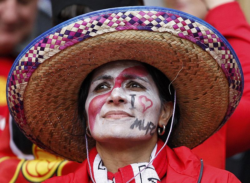 Una aficionada del Manchester United, en concreto, del mexicano Javier Hernández, alias 'Chicharito'