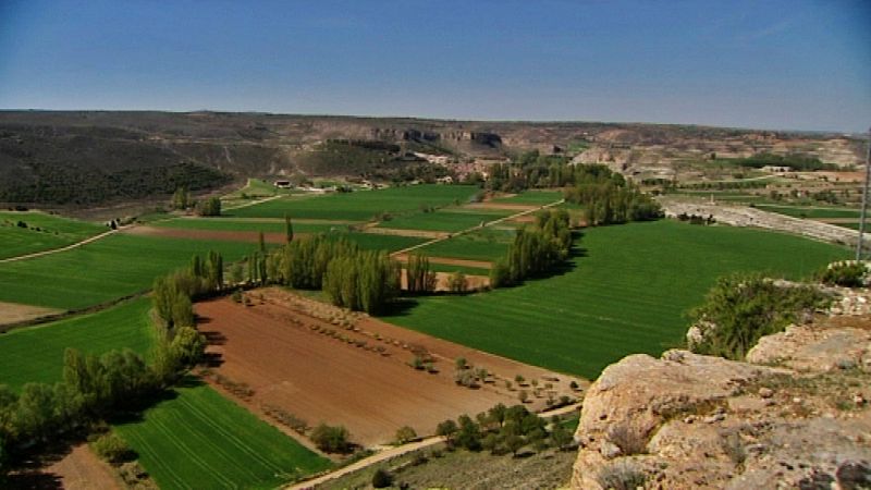 El valle del río Riaza a su paso por Montejo de la Vega