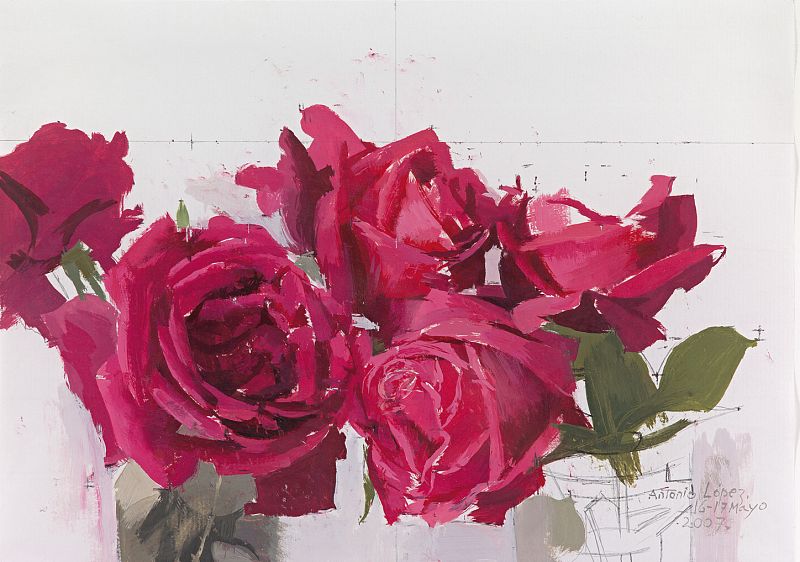 Antonio López, 'Rosas rojas', 2007