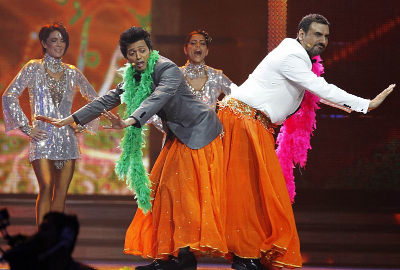 Ritesh Deshmukh and Boman Irani host the International Indian Film Academy (IIFA) show in Toronto