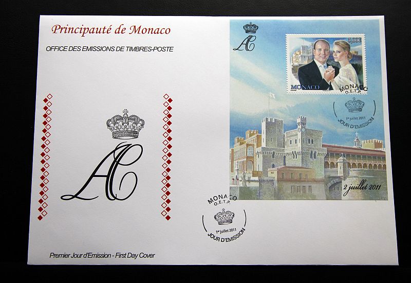 Cartas conmemorativas de la boda real de Mónaco