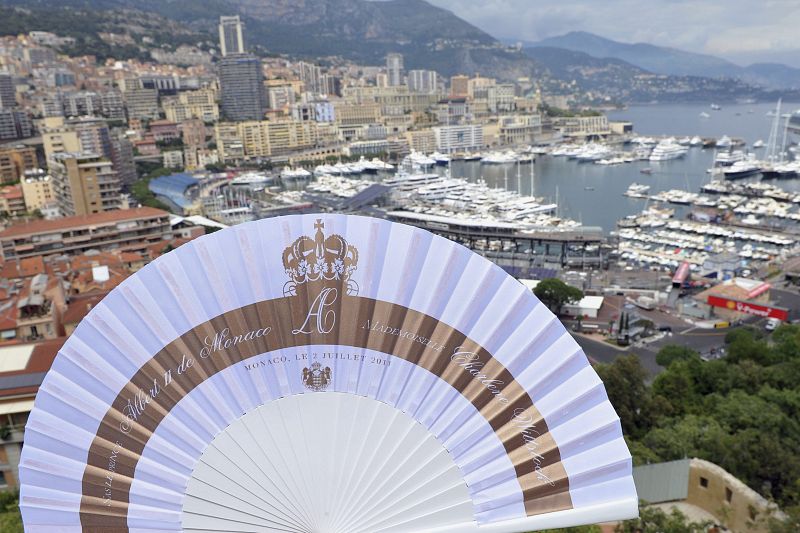 Un abánico de la boda real de Mónaco