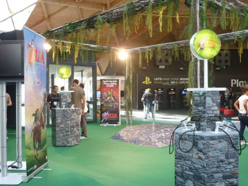   El stand de Zelda, saga que acaba de renovarse con una nueva entrega para la Nintendo 3DS