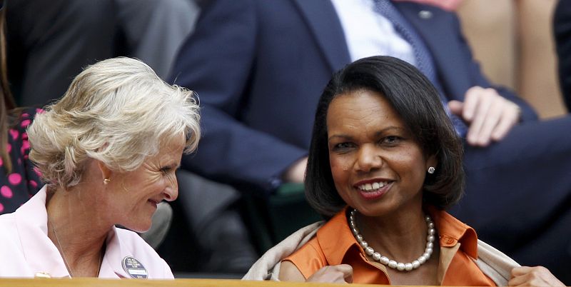 La ex secretaria de Estado de EE.UU:, Condoleezza Rice, una de las espectadoras de excepción