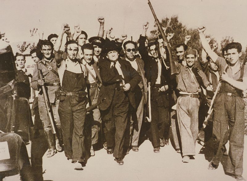 Milicianos durante la Guerra Civil