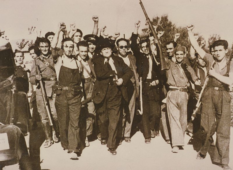 Milicianos durante la Guerra Civil