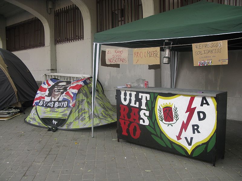 Stand de los aficionados ultras