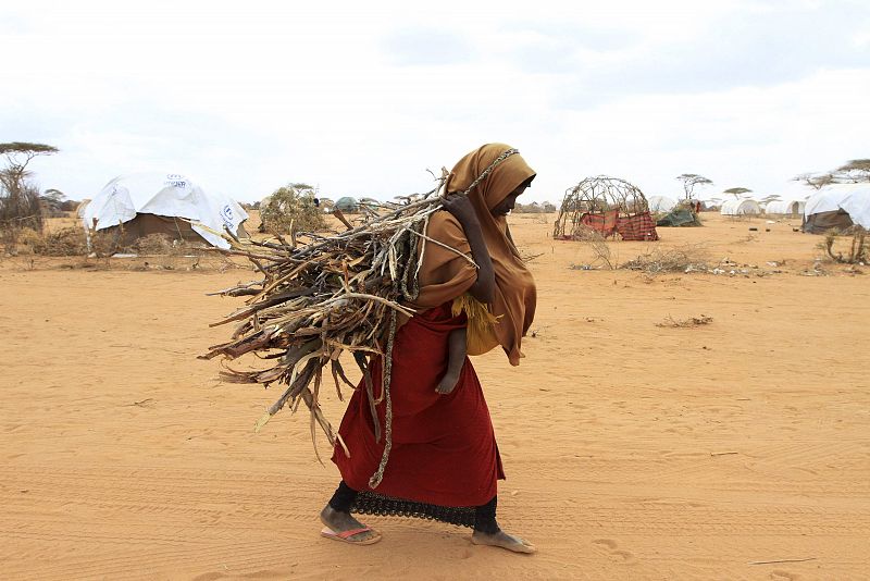 Mujer somalí en Dadaab.