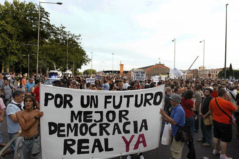 Cabecera de la manifestación en Madrid