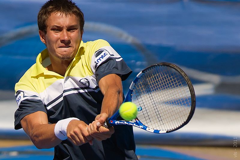 Evgeny Donskoy, en su partido de semifinales del torneo de El Espinar