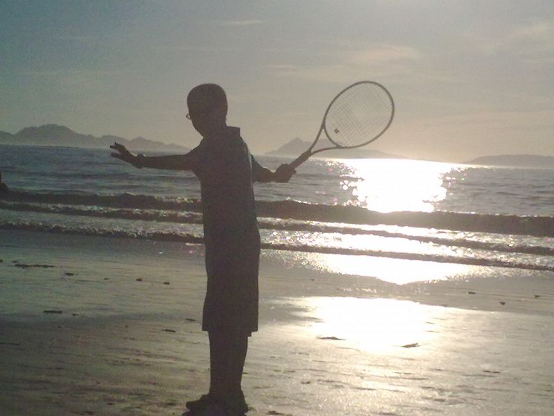 Drive en la puesta de sol de la playa de Samil