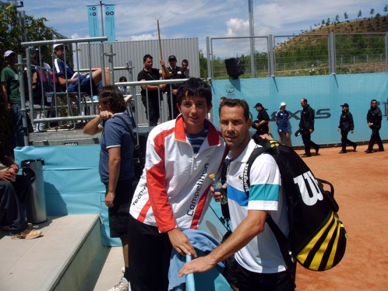 Con Llodra, el mejor voleador del circuito, en el Mutua Madrid Open