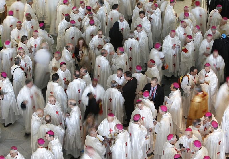 Los concelebrantes son cerca de 800 obispos, arzobispos y cardenales de todo el mundo, así como unos 8.000 sacerdotes.