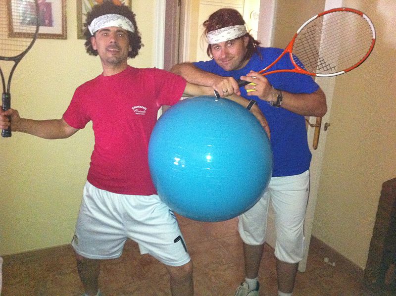 Final Roland Garros 2011. Se suponen que son Nadal y Federer.