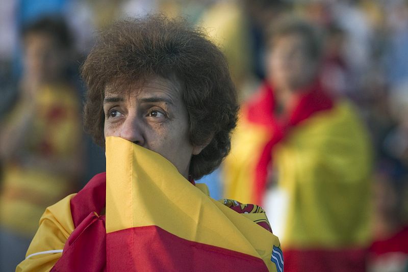 Los peregrinos esperan la llegada de BEnedicto XVI para la clausura de la JMJ