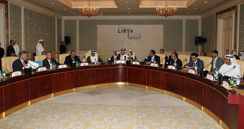 Vista general de los asistentes a la reunión del grupo de contacto sobre Libia celebrada ayer miercoles 24 en Doha (Catar)