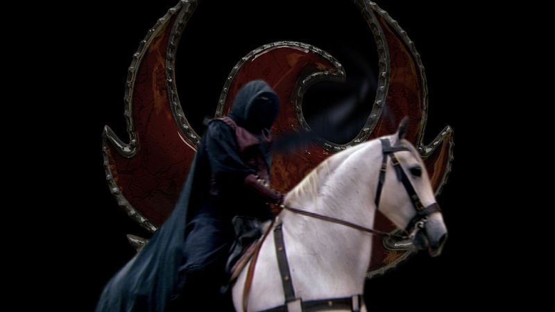 En esta imagen de la promoción vemos al héroe Águila Roja a lomos de su caballo blanco.