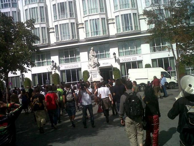  Los 'indigandos recoores las principales calles y plazas del centro de Madrid