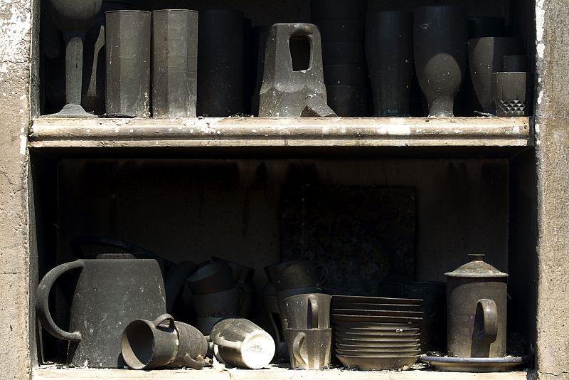 Detalle de cómo ha quedado una de las viviendas desalojadas