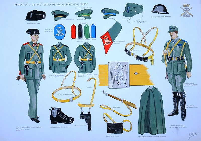Uniformidad de diario para paseo de 1940
