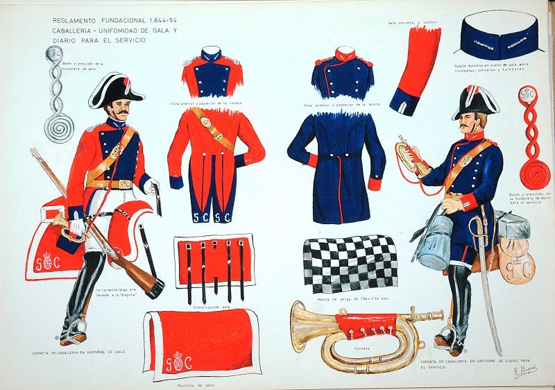 Uniforme de 1844 de caballería