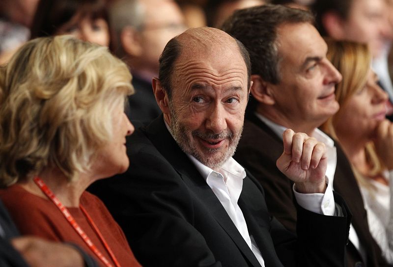 Spain's Socialist prime ministerial candidate Rubalcaba attends the PSOE political conference in Madrid