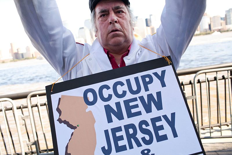 Wall Street Demonstrators Organize Protest Outside Goldman Sachs Headquarters In Jersey City