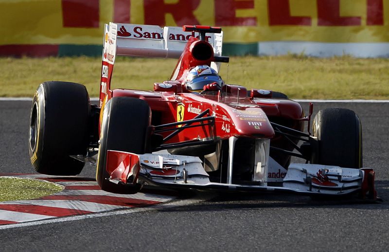 El español Fernando Alonso, segundo en el GP de Japón, en carrera