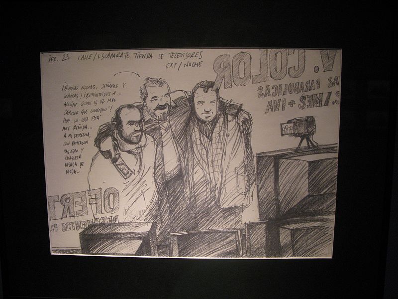 Dibujo del story-board de 'Los lunes al sol', de Fernando León de Aranoa