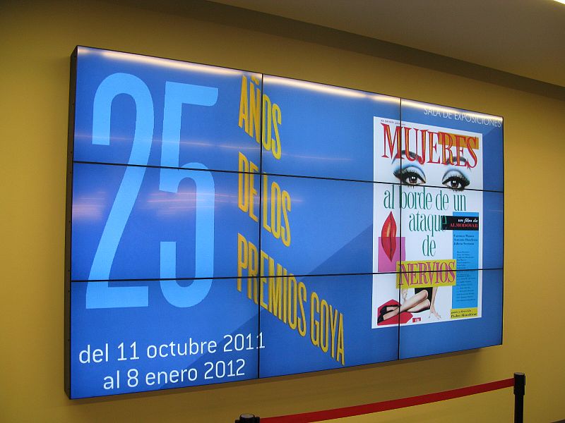 Cartel de la exposición 'Viaje al cine español. 25 años de los Premios goya'