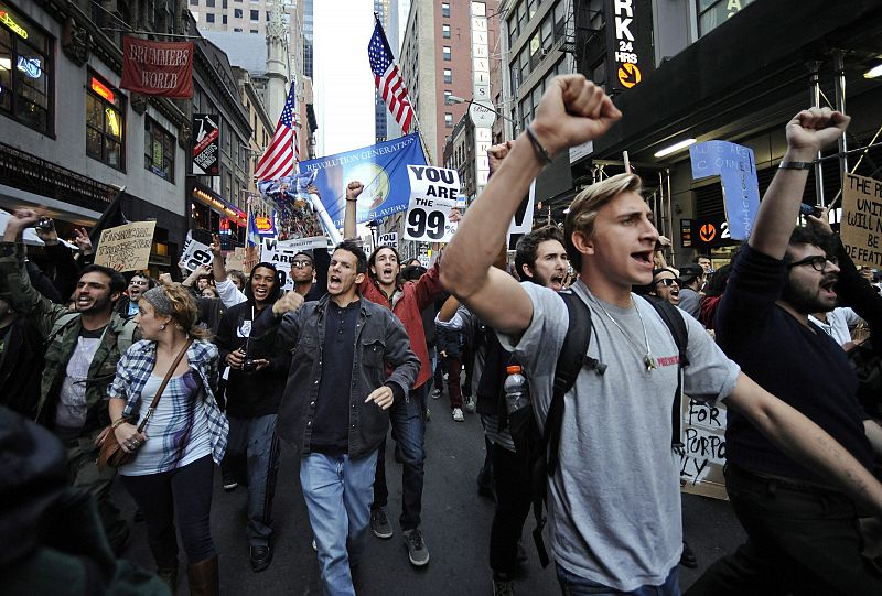 MANIFESTACIÓN DE "INDIGNADOS" EN NUEVA YORK