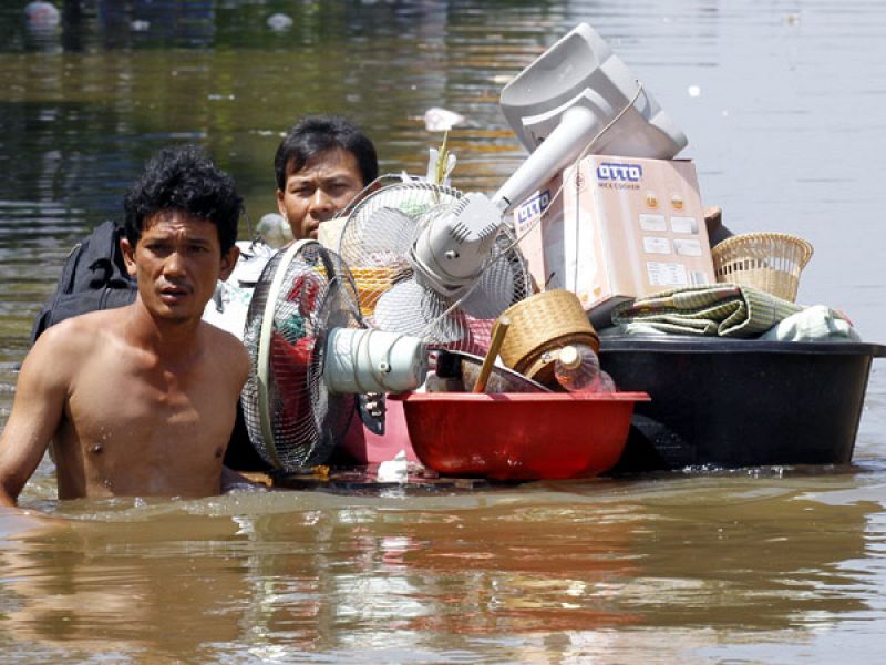 Afectados en la provincia de Pathum Thani